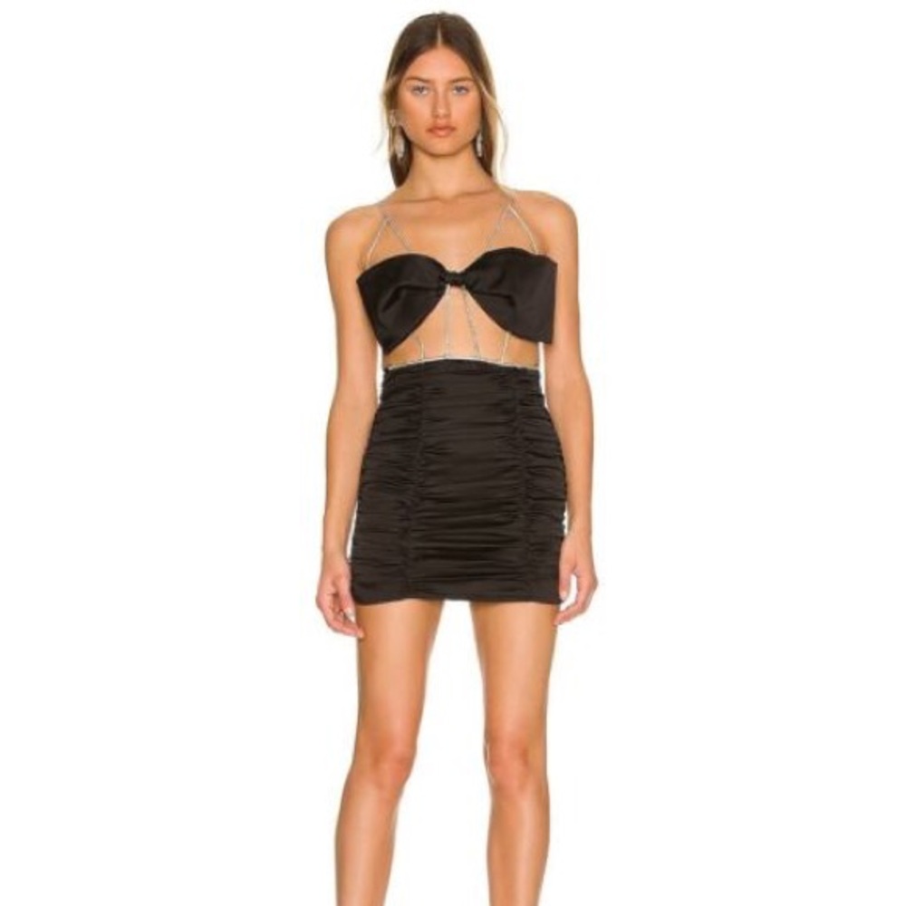 Black and Silver Bow Dress